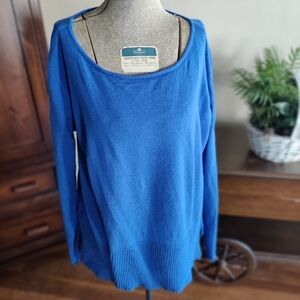 DVF Wool Cashmere Bozeman Blue Women's Sweater Long Sleeve M